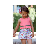 Miranda Girls Coral Top and Short Set